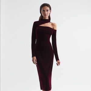 REISS Tatiana Dress in Burgundy, 12
